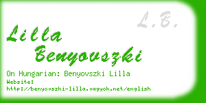lilla benyovszki business card